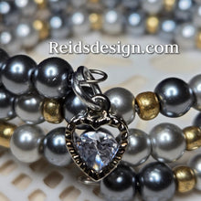 Load image into Gallery viewer, New..  Glass Breads Pearls Wrap Bracelet with Earrings