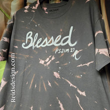 Load image into Gallery viewer, New BLESSED  Hand Painted Made Bleach Tie Dye T-shirt Men Large / Women XL