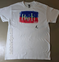 Load image into Gallery viewer, &quot;Haiti&quot; Hand Painted T-Shirts by Reids&#39; Design.  (Size Men M/ Women L)