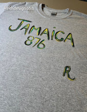 Load image into Gallery viewer, &quot;Jamaica 876 &quot; Hand Painted T-Shirts by Reids&#39; Design.  (Size Men L / Women XL)