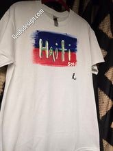 Load image into Gallery viewer, &quot;Haiti&quot; Hand Painted T-Shirts by Reids&#39; Design.  (Size Men M/ Women L)