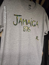 Load image into Gallery viewer, &quot;Jamaica 876 &quot; Hand Painted T-Shirts by Reids&#39; Design.  (Size Men L / Women XL)