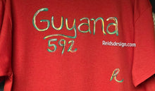 Load image into Gallery viewer, &quot;Guyana 592 &quot; Hand Painted T-Shirts by Reids&#39; Design.  (Size Men L / Women XL)