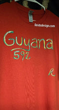 Load image into Gallery viewer, &quot;Guyana 592 &quot; Hand Painted T-Shirts by Reids&#39; Design.  (Size Men L / Women XL)