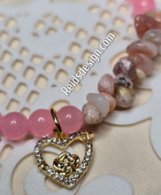 Load image into Gallery viewer, 6mm Pink Mountain Jade and Pink Opal chip Beads. Size 7.5&quot;