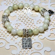 Load image into Gallery viewer, Jade &quot;FAITH&quot; Charm Bracelet ( size 7.5&quot; )