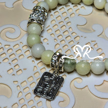 Load image into Gallery viewer, Jade &quot;FAITH&quot; Charm Bracelet ( size 7.5&quot; )