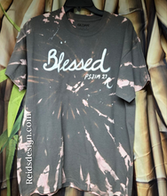 Load image into Gallery viewer, BLESSED  Hand Painted Made Bleach Tie Dye T-shirt Men Large / Women XL