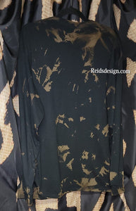 Bleach Tie Dye Hand Painted Long Sleeve "NSU" T-Shirt by Reids' Design Men XL / Women 2X
