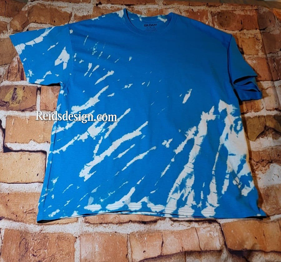 Reversed Tie Dye / Bleach Tie Dye 👕 T-Shirts by Reids' Design Men XL/ Women 2XL