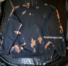 Load image into Gallery viewer, New Black One of a Kind Handmade Reversed Tie Dye / Bleach Tie Dye Sweat Shirts by Reids&#39; Design Men Medium / Women Large