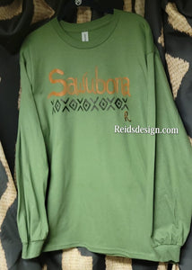 New "Sawubona" is a powerful Zulu greeting from South Africa, translating to "I see you"  Long Sleeve T-Shirts Men Large / Women XL Hand Painted