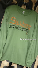 Load image into Gallery viewer, New &quot;Sawubona&quot; is a powerful Zulu greeting from South Africa, translating to &quot;I see you&quot;  Long Sleeve T-Shirts Men Large / Women XL Hand Painted