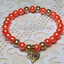 Load image into Gallery viewer, &quot;❤️&quot; Glass Pearl Bracelet ( size 7.5&quot; )