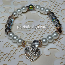 Load image into Gallery viewer, &quot;❤️&quot; Tree of Life Glass Pearls Beaded Bracelet (size 7.5&quot;)