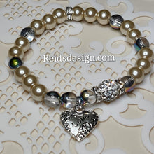 Load image into Gallery viewer, &quot;❤️&quot; LOVE Glass Pearls Beaded Bracelet (size 7.5&quot;)