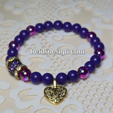 Load image into Gallery viewer, &quot;❤️&quot; Heart charm Acrylic Beaded Bracelet (size 7.5&quot;)