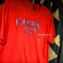 Load image into Gallery viewer, &quot;Panama 507 &quot; Hand Painted T-Shirts by Reids&#39; Design.  (Size Men L / Women XL)