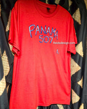 Load image into Gallery viewer, &quot;Panama 507 &quot; Hand Painted T-Shirts by Reids&#39; Design.  (Size Men L / Women XL)