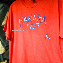 Load image into Gallery viewer, &quot;Panama 507 &quot; Hand Painted T-Shirts by Reids&#39; Design.  (Size Men L / Women XL)