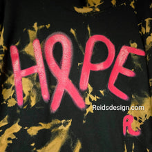 Load image into Gallery viewer, Bleach Tie Dye &quot;HOPE&quot; T-Shirt Handmade and Hand Painted by Reids&#39; Visions Unisex Large / Women XL