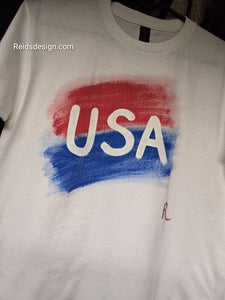 New... USA Hand Painted by Reids' Design (Size Men Large / Women XL)