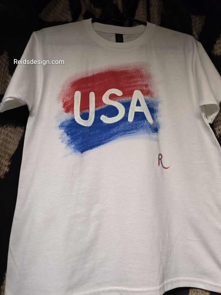 New... USA Hand Painted by Reids' Design (Size Men Large / Women XL)