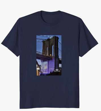 New Navy Brooklyn Bridge T-Shirt ( size mens XL / ladies size 2XL) photo taken by Reids' Visions