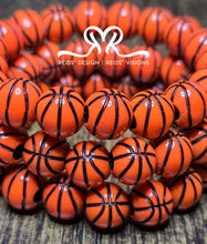 Load image into Gallery viewer, For our basketball lovers – Acrylic stretch basketball beaded bracelet (Size 7”)