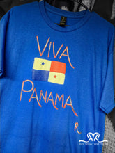 Load image into Gallery viewer, New Viva Panama Royal Blue Hand-Painted T-Shirts Men Large/ Women XL
