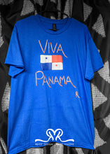 Load image into Gallery viewer, New Viva Panama Royal Blue Hand-Painted T-Shirts Men Large/ Women XL