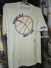 Load image into Gallery viewer, New... New York Sport Basketball 🏀 Orange and Blue Inspired T-shirt Off White Men Medium and Women Large