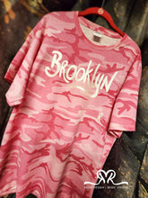 Load image into Gallery viewer, New Unisex Pink Large Hand-Painted Camo T-Shirt! 

Represent Brooklyn in style with this unique, hand-painted design!

Unique &amp; handmade
Unisex — Size Large
Hand-painted with LOVE.    Proudly representing Brooklyn

Shop this one-of-a-kind design