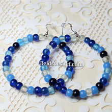 Load image into Gallery viewer, Sale....Glass Bead Hoop Earrings