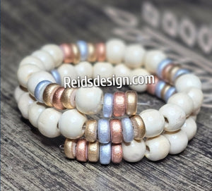 Wood Wrap Bracelet & Anklet Set