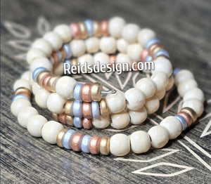 Wood Wrap Bracelet & Anklet Set