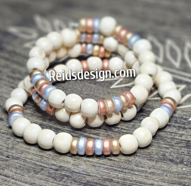 Wood Wrap Bracelet & Anklet Set