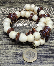 Load image into Gallery viewer, Wood Wrap Bracelet &amp; Anklet Set