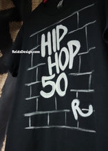 Load image into Gallery viewer, NEW BLACK &quot;HIP HOP 50 BRICK T-SHIRT&quot; Hand Painted by Reids&#39; Design Small Men / Medium Women