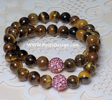 Load image into Gallery viewer, 8mm Tiger Eye Bracelet (sized for Women 7.5&quot;)