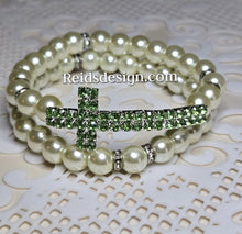 Load image into Gallery viewer, &quot;IRIS&quot; Glass Pearl Bracelet Set .... size 7.5
