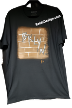 Load image into Gallery viewer, Sale.... Reids&#39; Design Hand Painted BKLYN Brick Wall Large Men / XL Women T-shirt
