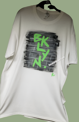 Reids' Design Hand Painted BKLYN Brick Wall XL Men / 2X Women T-shirt