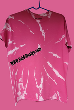 Load image into Gallery viewer, Pink...One of a Kind Handmade cotton Reversed Tie Dye / Bleach Tie Dye T-shirts by Reids&#39; Design Men Medium / Women Large