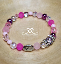 Load image into Gallery viewer, "FAITH" Mixed Acrylic and Glass Beaded Bracelet ( Size 7.5")