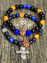 Load image into Gallery viewer, New Home Team Inspired Basketball 🏀 Bracelet Set Designed with Acrylic and Rinestone Beads 7.5 inches