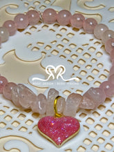 Load image into Gallery viewer, "🩷" Rose Quartz Beaded Bracelet... size 7.5"