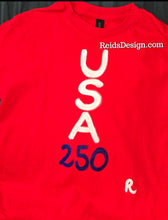 Load image into Gallery viewer, New USA 250 Red Hand Painted Tee by Reids' Design Unisex Men Small Women Med