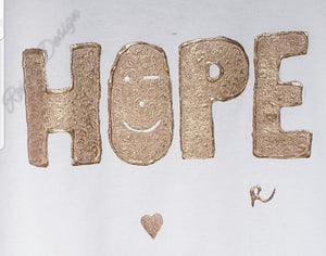 Sale.....T-Shirt Rose Gold Swirl "Hope" Hand Painted by Reids' Visions Unisex XL / Women 2X
