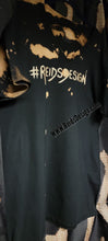 Load image into Gallery viewer, &quot;#Reidsdesign&quot; Reversed Tie Dye / Bleach Tie Dye V-neck 👕 T-Shirt by Reids&#39; Design (size Men XL / Women 2X)